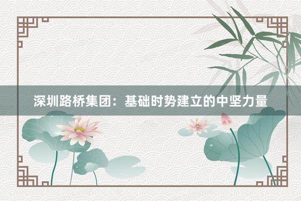 深圳路桥集团：基础时势建立的中坚力量